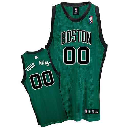Boston Celtics Custom green black number Alternate Jersey