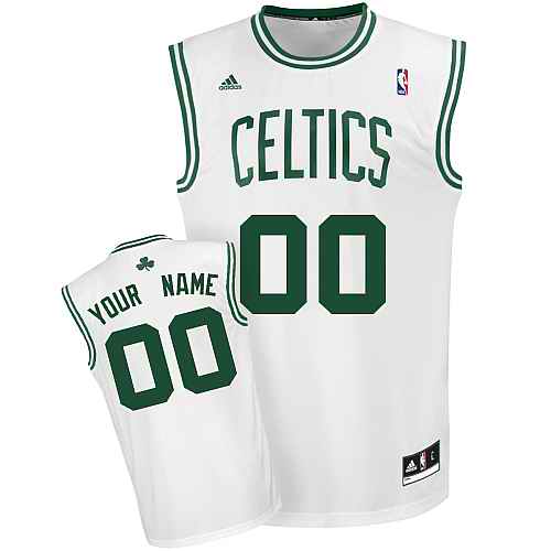 Boston Celtics Custom white adidas Home Jersey - Click Image to Close