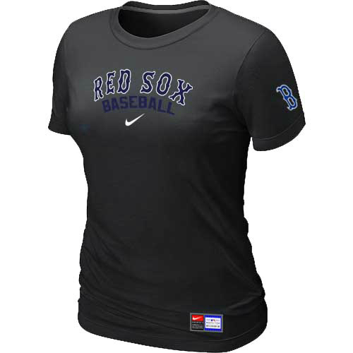 Boston Red Sox Nike Women's Black Short Sleeve Practice T-Shirt