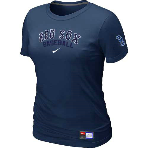Boston Red Sox Nike Women's D.Blue Short Sleeve Practice T-Shirt