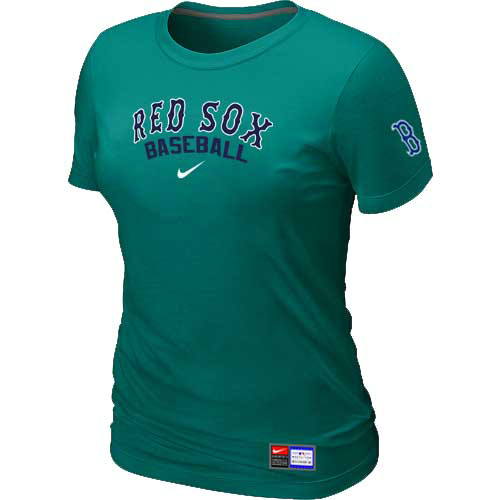 Boston Red Sox Nike Women's L.Green Short Sleeve Practice T-Shirt