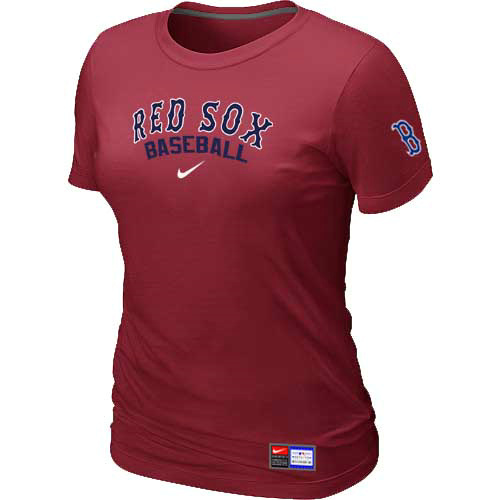 Boston Red Sox Nike Women's Red Short Sleeve Practice T-Shirt
