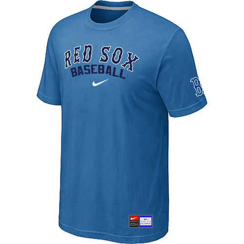 Boston Red Sox light Blue Nike Short Sleeve Practice T-Shirt