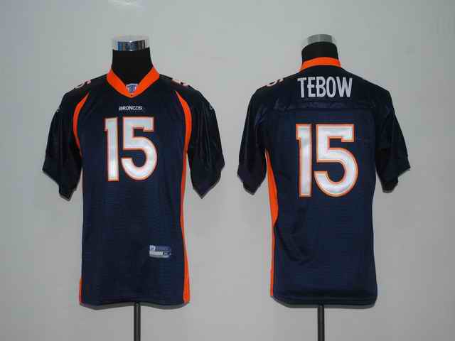 Broncos 15 TEBOW Navy kids jerseys