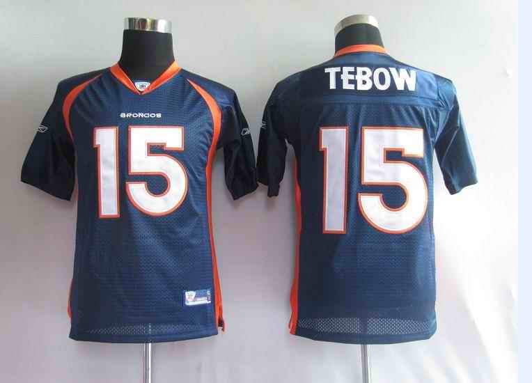 Broncos 15 Tebow blue kids Jerseys