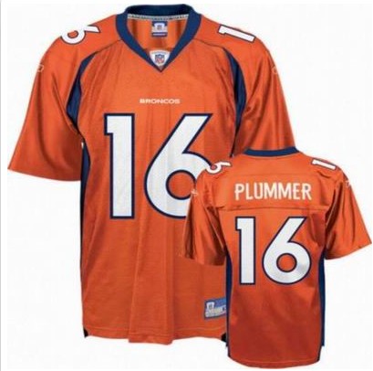 Broncos 16 Plummer Orange Jerseys