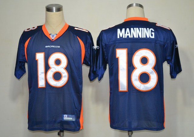Broncos 18 Manning Blue Jerseys