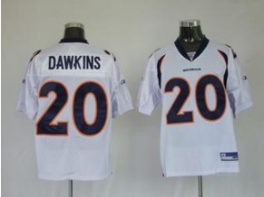 Broncos 20 Dawkins White Jerseys