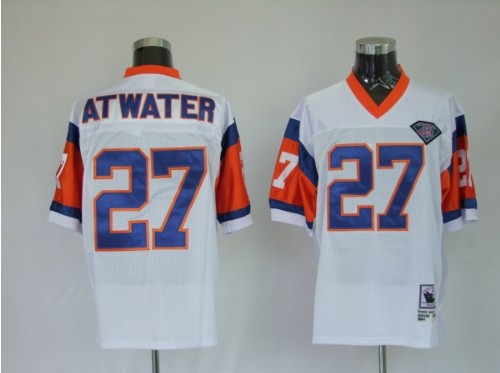 Broncos 27 Atwater White Throwback Jerseys