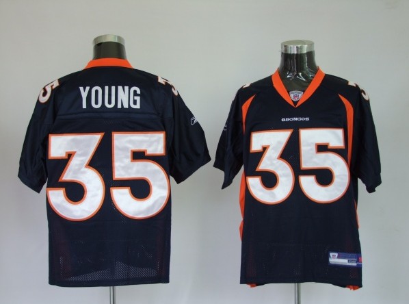 Broncos 35 Selvin Young Blue Jerseys