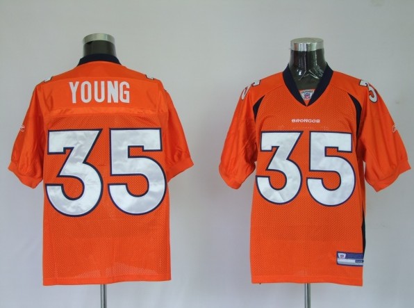 Broncos 35 Selvin Young Orange Jerseys
