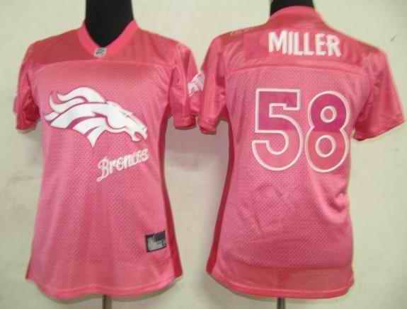 Broncos 58 Miller pink 2011 fem fan women Jerseys