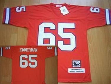 Broncos 65 Zimmerman Orange M&N Jersey
