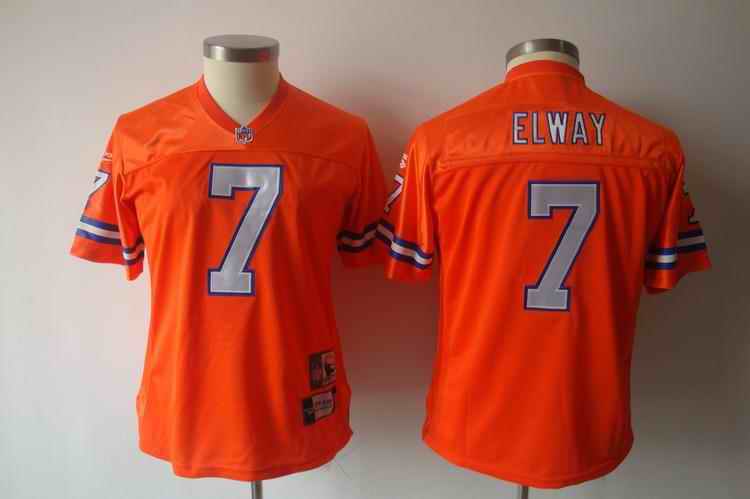 Broncos 7 Elway orange team women Jerseys