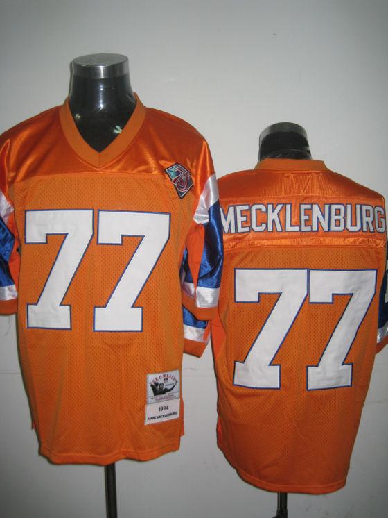 Broncos 77 Mecklenburg Orange Jerseys