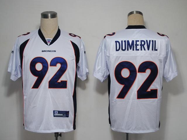 Broncos 92 Dumervil White Jerseys