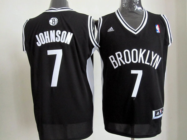 Brooklyn Nets 7 Johnson Black Jerseys