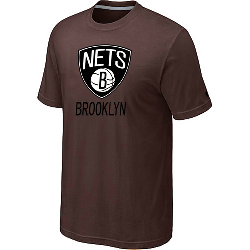 Brooklyn Nets Men T-shirt Brown