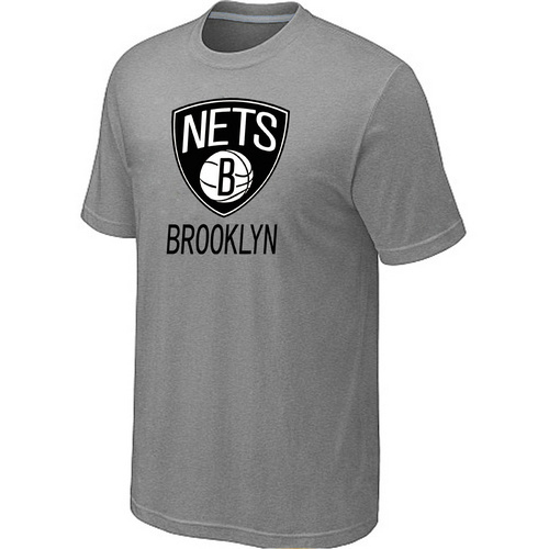 Brooklyn Nets Men T-shirt L.Grey