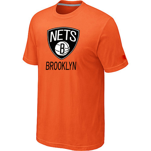 Brooklyn Nets Men T-shirt Orange