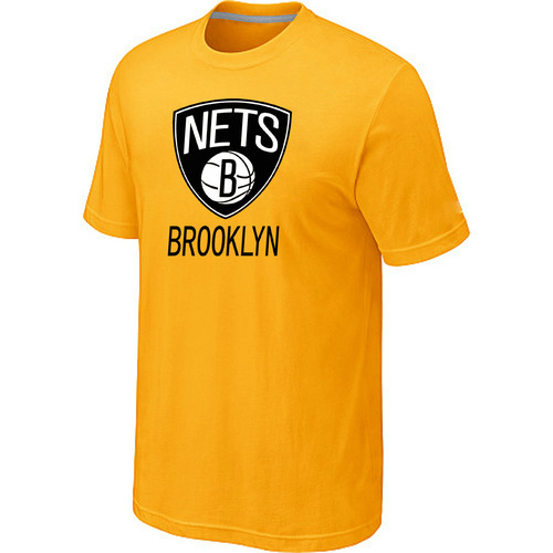 Brooklyn Nets Men T-shirt Yellow
