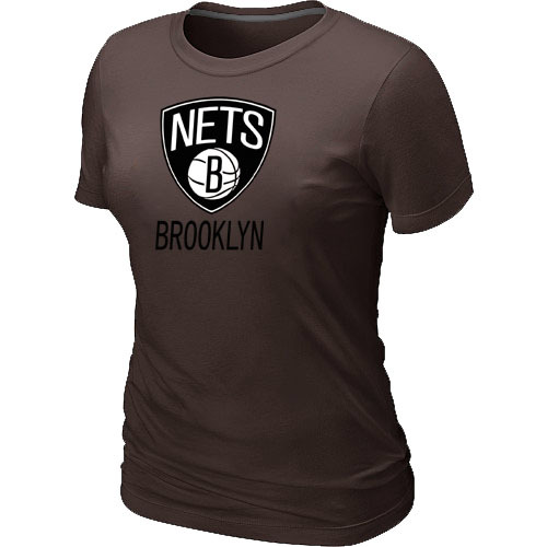 Brooklyn Nets Women T-shirt Brown