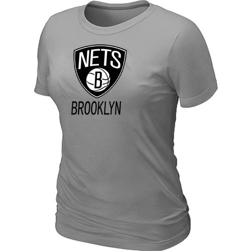 Brooklyn Nets Women T-shirt L.Grey