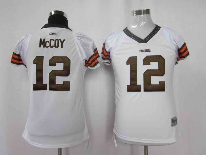 Browns 12 McCoy white women Jerseys