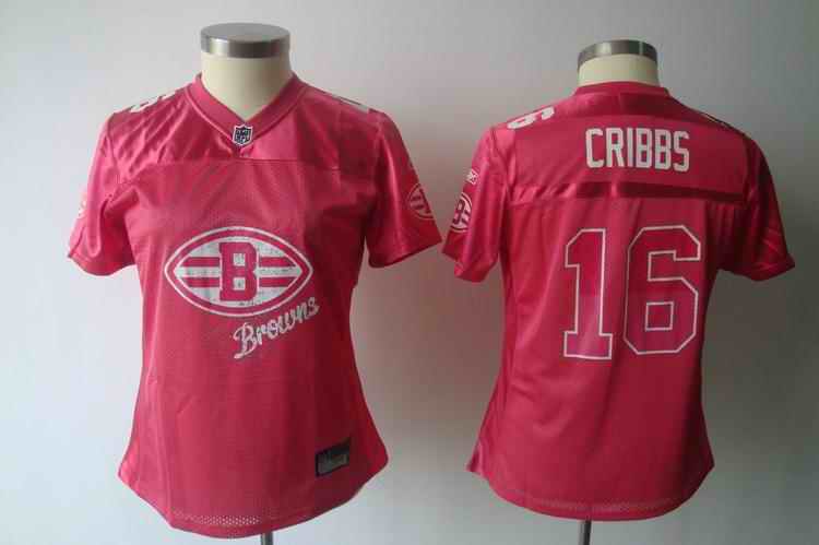 Browns 16 Cribbs pink 2011 fem fan women Jerseys
