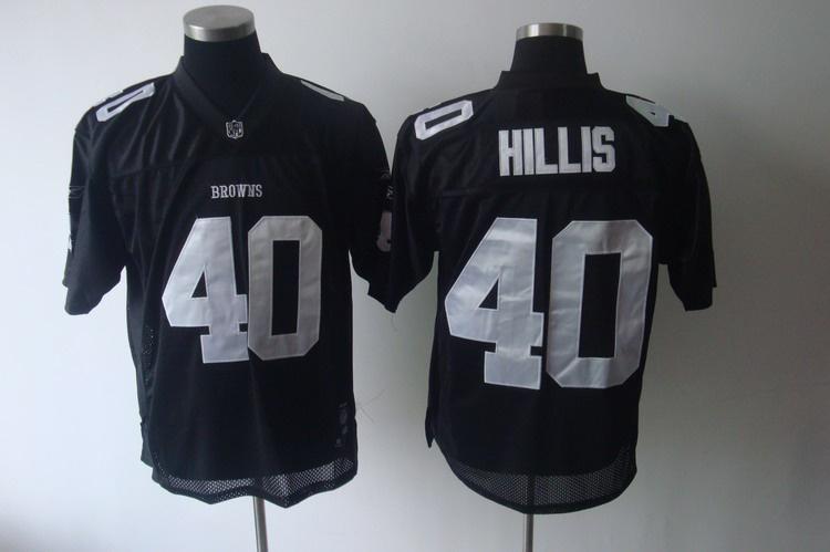 Browns 40 Hillis 2011 Black Jerseys