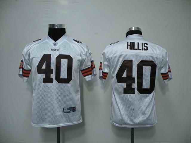 Browns 40 Hillis white kids Jerseys
