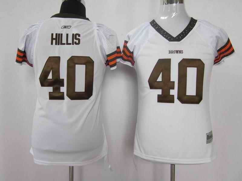 Browns 40 Hillis white women Jerseys