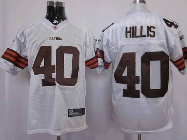 Browns 40 Peyton Hillis White Jerseys