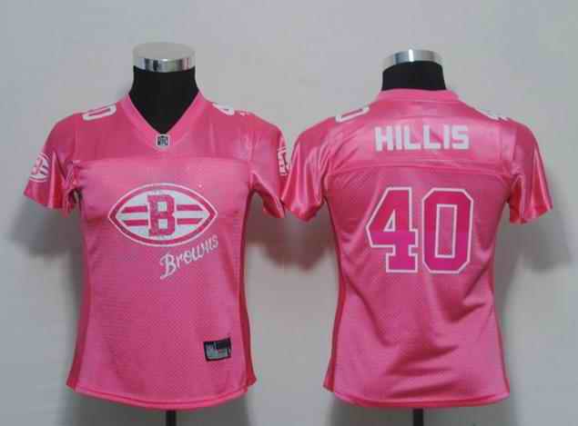 Browns 40 Peyton Hillis pink 2011 fem fan women Jerseys