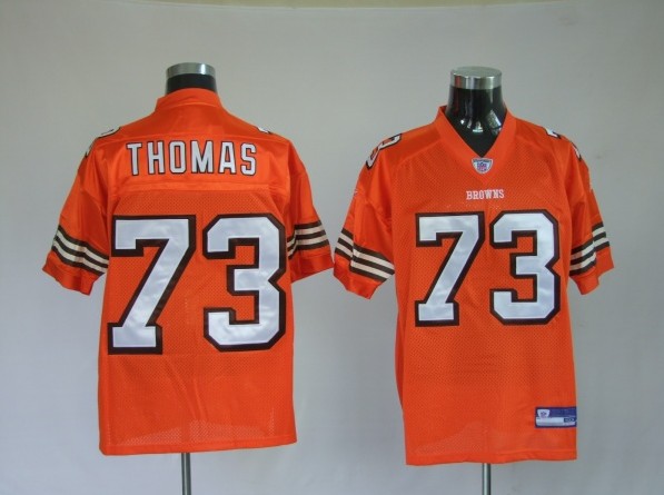 Browns 73 Joe Thomas Orange Jerseys