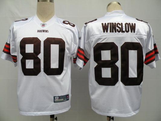 Browns 80 Kellen Winslow White Jerseys