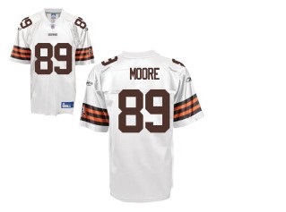 Browns 89 Moore White Jerseys