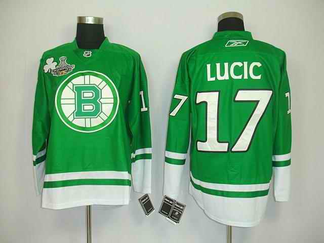 Bruin 17 Lucic Green Champions Jerseys
