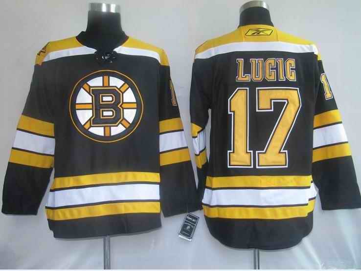 Bruins 17 Lugig black Jerseys