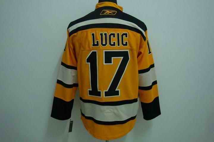 Bruins 17 Milan Lucic yellow Winter Classic Jerseys