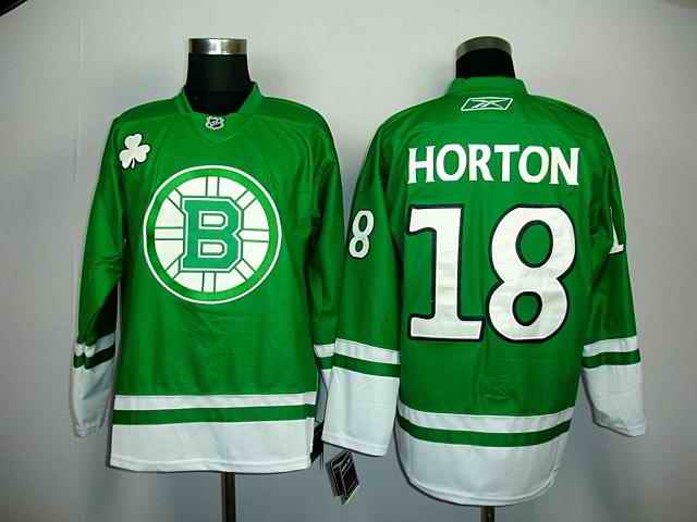 Bruins 18 Horton green St.Patricks Day Jerseys