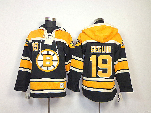 Bruins 19 Seguin Black Hooded Jerseys