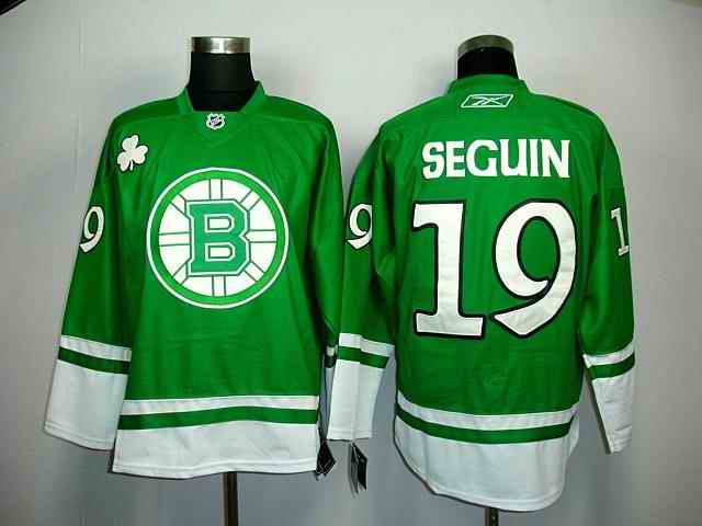 Bruins 19 Seguin green St.Patricks Day Jerseys