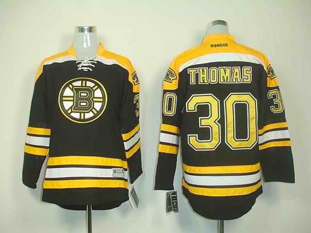 Bruins 30 Thomas black Jerseys