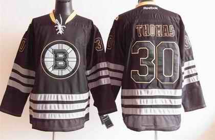 Bruins 30 Thomas black ice Jerseys