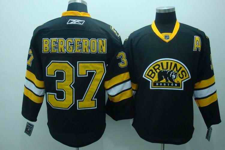Bruins 37 Patrice Bergeron black 3rd Jerseys