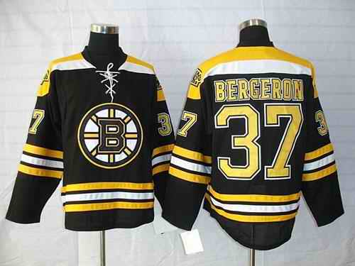 Bruins 37 Patrice Bergeron black Jerseys