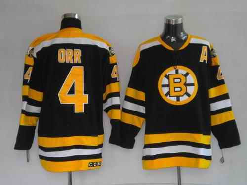 Bruins 4 Bobby Orr 50th Patch black Jerseys