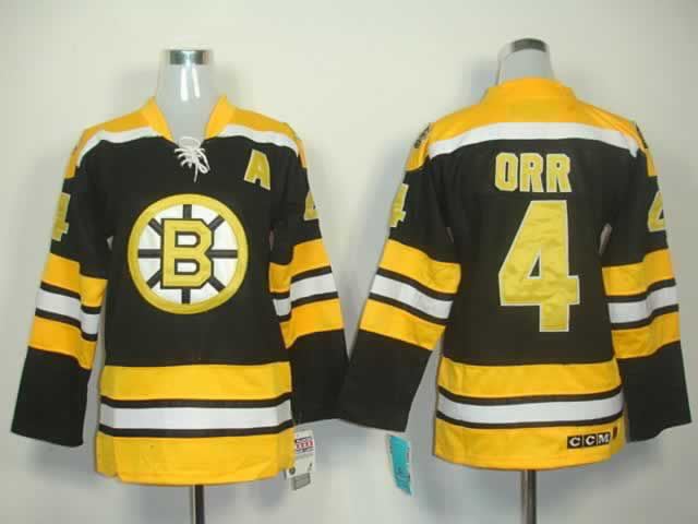 Bruins 4 Orr Black Women Jersey - Click Image to Close