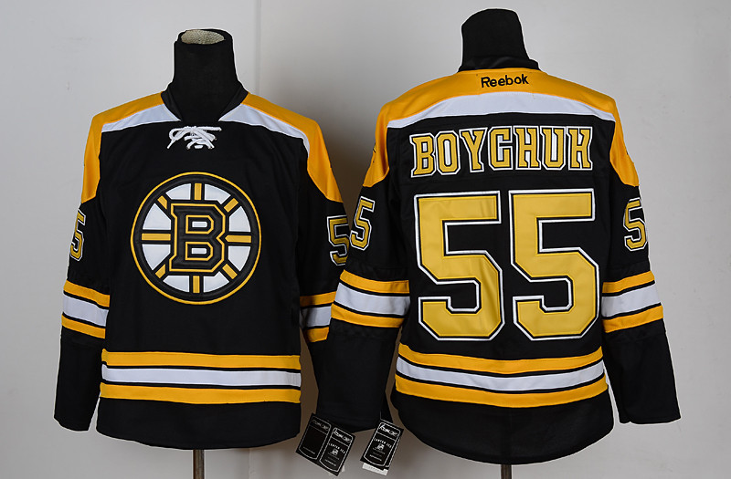Bruins 55 Boychuk Black Jerseys
